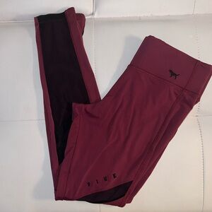 Victorias Secret PINK Ultimate Maroon Leggings